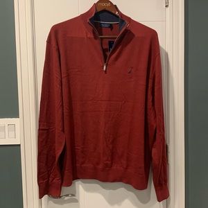 Nautica Half Zip Sweater Red XXL